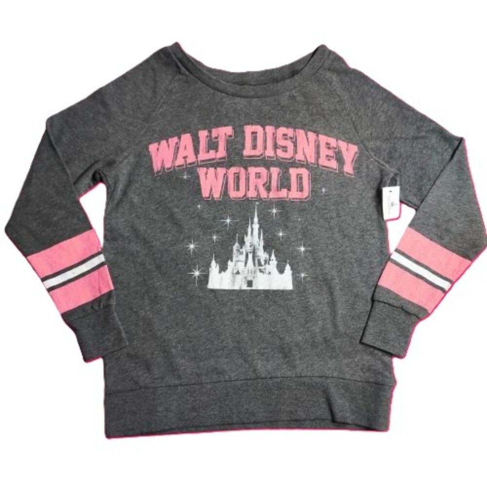 Disney Parks Walt Disney World 71 Gray Pink Long Sleeve Sweatshirt XS